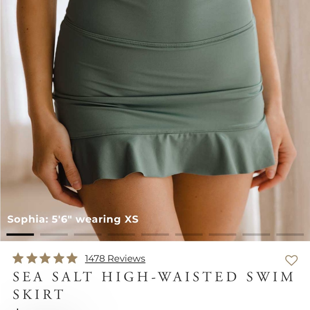 ALBION FIT Sea Salt High-Waisted Swim Skirt - SOLD OUT
